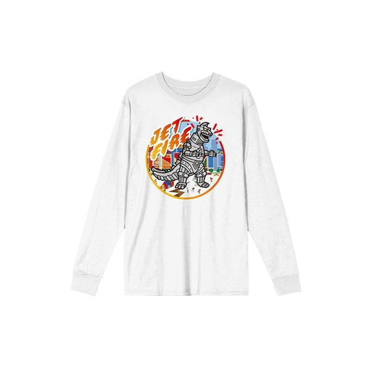 PacSun Men's Godzilla Jet Fire Long Sleeve T-Shirt - Multicolor