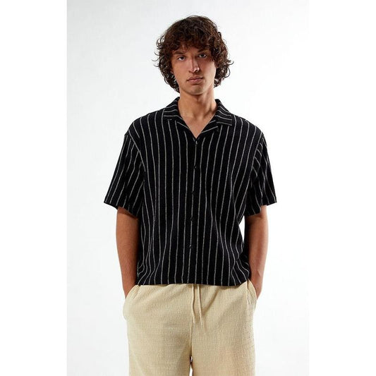 PacSun Men's Striped Oversized Camp Shirtstyle{n002}3