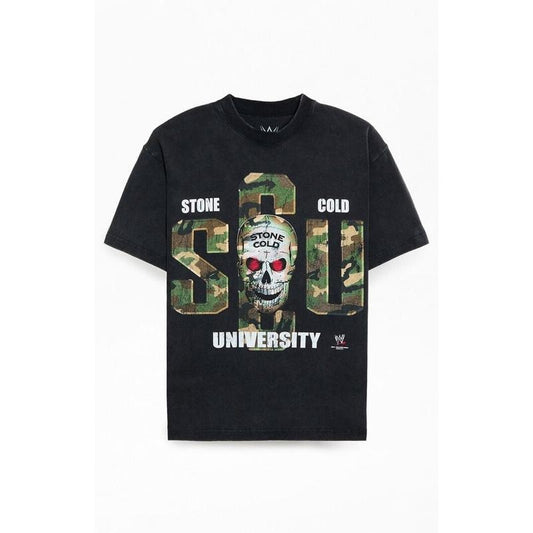 PacSun Men's WWE School Of Hard Knocks Stone Cold T-Shirt - Multicolor