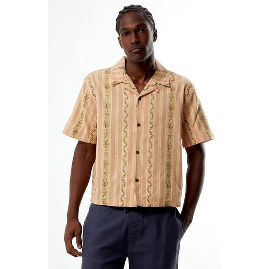 Pacsun Men's Beck Striped Floral Oversized Camp Shirt