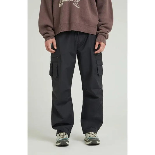 Pacsun Men's Black Nylon Baggy Cargo Pants