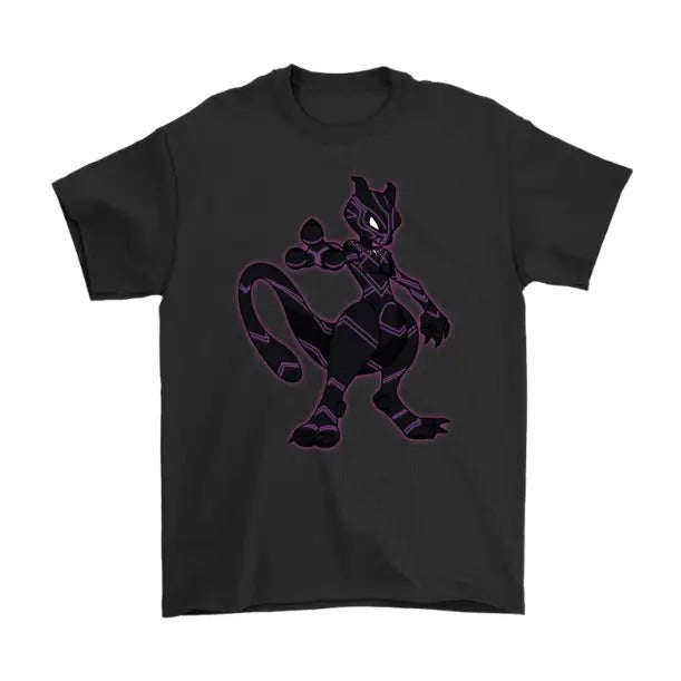 PantherTwo Vintage Tee, Mewtwo T-Shirt, Pokemon Tee, Anime Shirt, Animation Graphic Tees, Gym Shirt, Unisex T-Shirt, Gift For Men Women