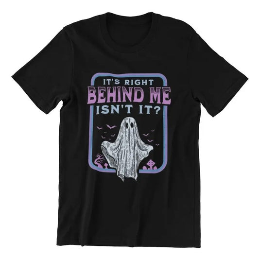 Paranormal Investigator Unisex Shirt, It's Right Behind Me Isn't It, Paranormal Researcher Hunter Shirt Classic Fabric Knit Top Sweatshirt Fleece