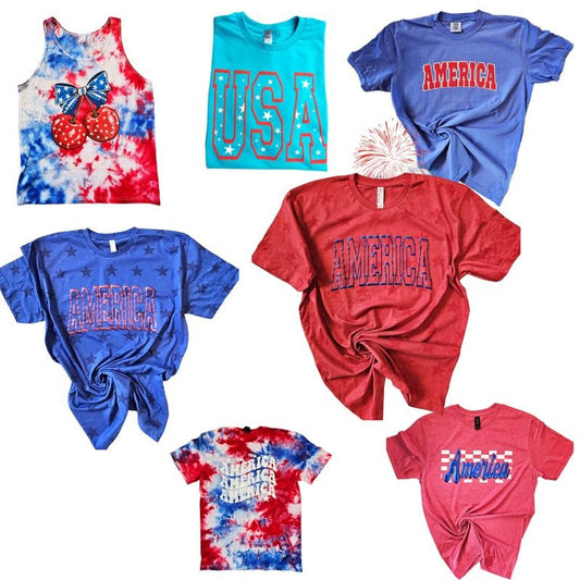 Patriotic 4th of July ~ T-shirts - Unisex Sizes S-4XL ~ Comfortable Womenswear ~USA ~ AMERICA