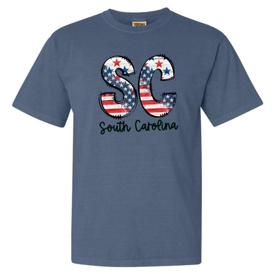 Patriotic States Comfort Colors Blue Jean T-Shirt