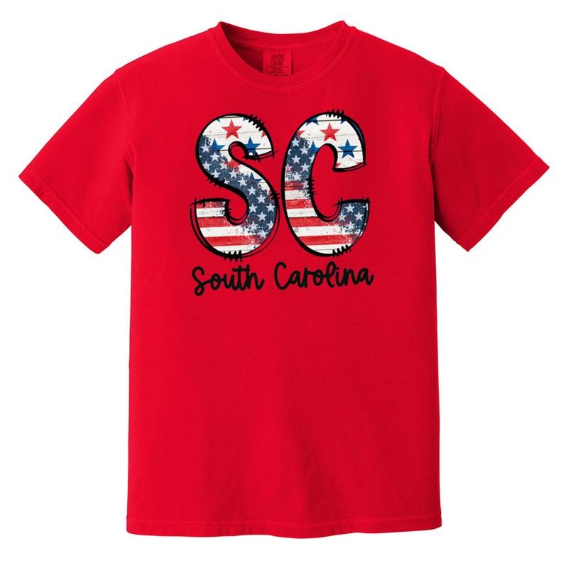 Patriotic States Comfort Colors Red T-Shirt