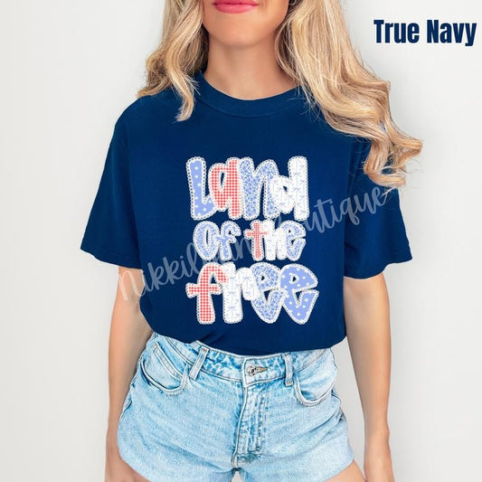 Pattern Land Of The Free Comfort Colors T-Shirt 'NLB'