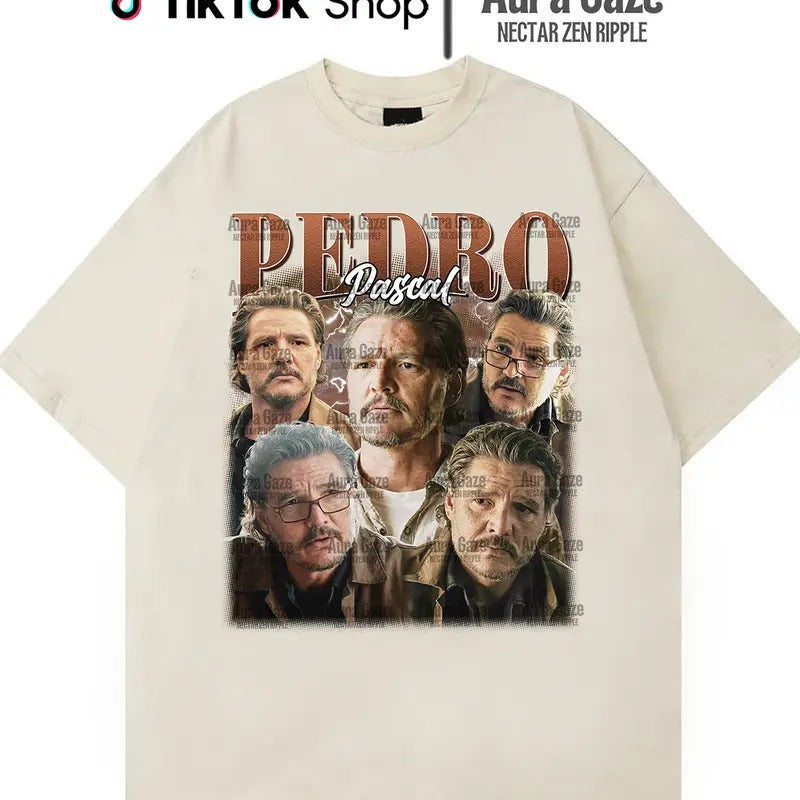 Pedro Pascal - Joel Miller TLOU Comfort Colors Unisex Tshirt For Fan, Pedro Pascal TV Show 90s Retro Bootleg Shirt, Fan Merch Celebrity Crush