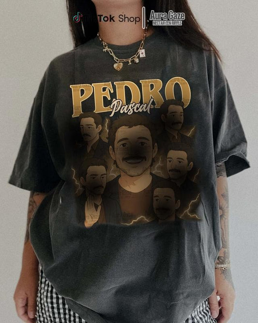 Pedro Pascal Comfort Colors Unisex Tshirt For Fan, Pedro Pascal Movie 90s Retro Bootleg Shirt, Fan Merch Celebrity Crush, Style Cotton Top