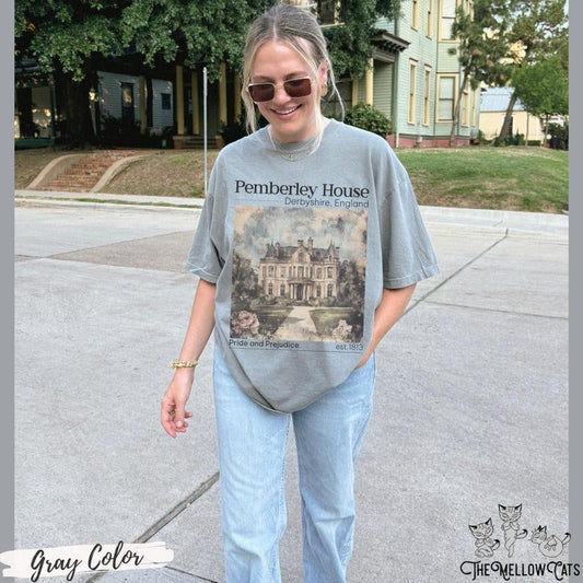 Pemberley est 1813 Pride and Prejudice tee Jane Austen merch Bookish shirt most ardently Fitzwilliam Darcy Classic Literature Apparel