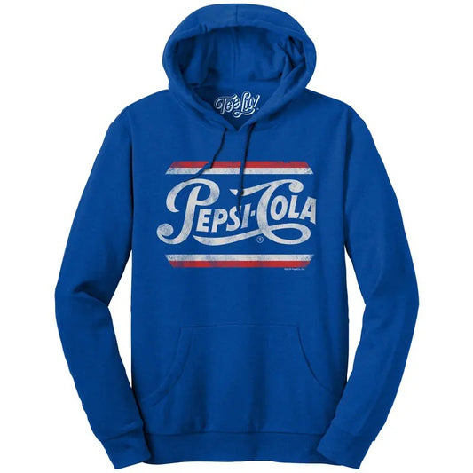 Pepsi Cola Pullover Hooded Sweatshirt - Blue