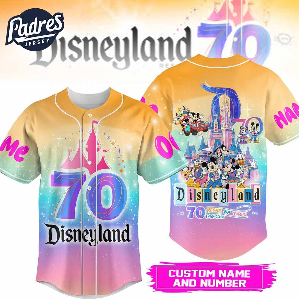 Personalized Disneyland 70 Years Of Magic 1955 2025 Baseball Jersey - Padres Jersey Oasis: Elevate Your Baseball Style Game