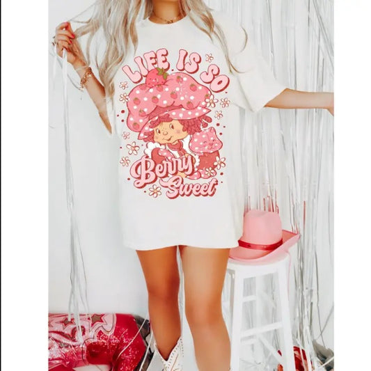 Personalized Have a Berry Nice Day Vintage Strawberry T-Shirt, Vintage Strawberry Tshirt, Retro Cartoon Sweatshirt, Strawberry Shortcake Shirt, Back to the 80s Shirt, 80s Merch Shirt, Tshirt, Sweatshirt, Gift for Her, Gift for Him 8930