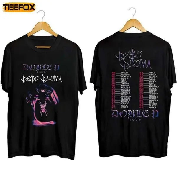 Peso Pluma Doble P Tour 2023 Double Sided Short-Sleeve T-Shirt