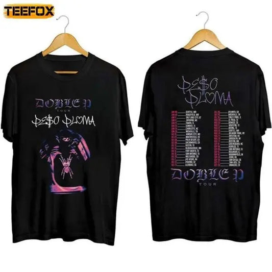 Peso Pluma Doble P Tour 2023 Double Sided Short-Sleeve T-Shirt