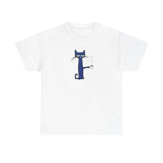 Pete The Cat Coffee Shirt - Memories Shirt - Gift For BoyFriends - Cat Lovers - Menswear Womenswear Streetwear