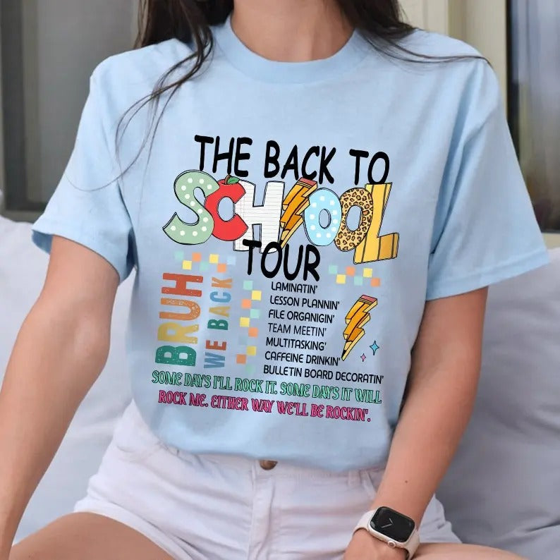 Petthouse The Back To School Tour Shirt, Bruh We Back T Shirt, Back To School T Shirt, Teacher T Shirt, School Doodles Shirt, Gift for Her  T-shirt, sweater and Hoodie
