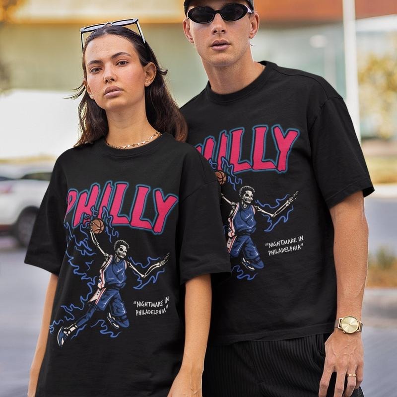 Philadelphia Basketball T-Shirt, Vintage Philadelphia Basketball Shirt, Unisex Philadelphia Shirt, Retro Philadelphia Shirt, Graphic Philadelphia Basketball T-Shirt Casual Crewneck