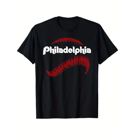 Philly Baseball Lovers Vintage Baseball Lovers Baseball Fans T-Shirt, 100% Cotton, Gift for Men Women Dad Mom Friends, S-XXXL, Black made in usa