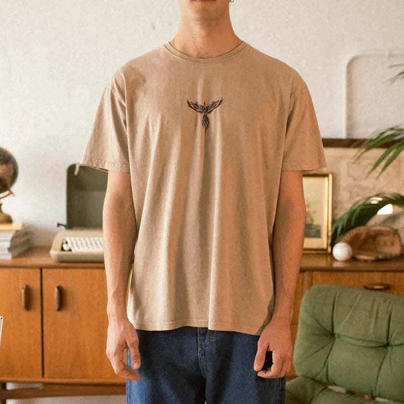 Phoenix Graphic Printed Mens Retro T-shirt , T-Shirt For Unisex , Gift For Men , Gift For Women Menswear Top