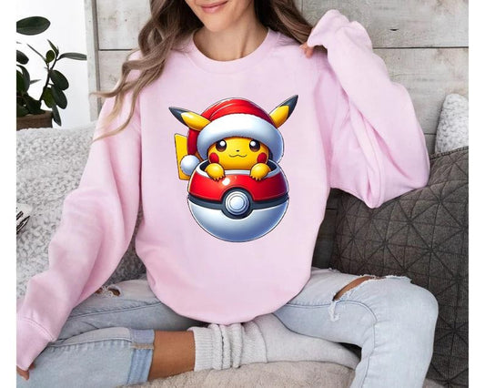 Pikachu Christmas Sweatshirt, Christmas Shirts for Anime Lovers, 90's Pokemon Lovers Christmas SweatShirt, Christmas Gifts For Pokemon Lovers, Pokémon Christmas Sweatshirt, Christmas Pokemon Shirt, Pikachu Santa Shirt, Xmas Pikachu Shirt, Anime Sweater