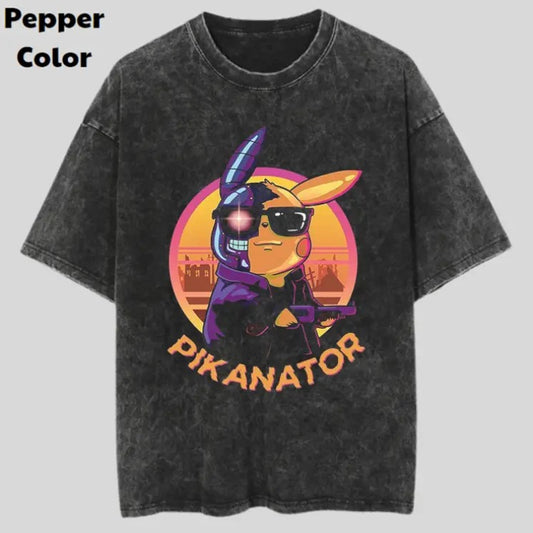 Pikachu Vintage Tees, Pikanator T-Shirt, Pokemon Graphic Tees, Pokemon Shirt, Unisex Anime Shirt, Menswear Womenswear Streetwear