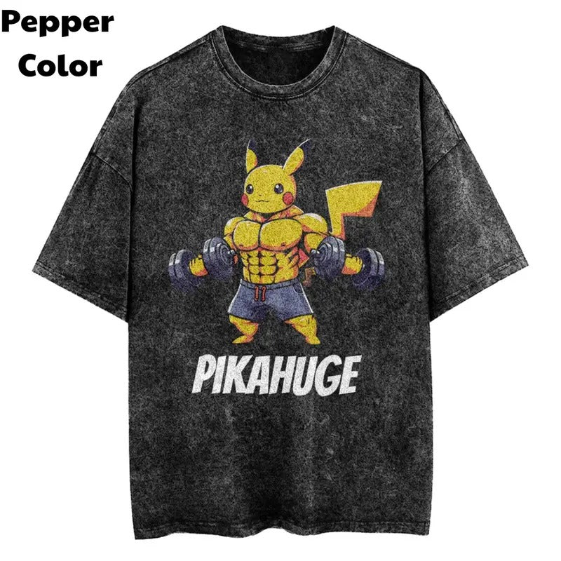 Pikahuge Vintage T-Shirt, Pokemon Shirts, Pokemon Stuff, Gym Shirt, Unisex T-Shirt, Gift For Men Women Top Menswear