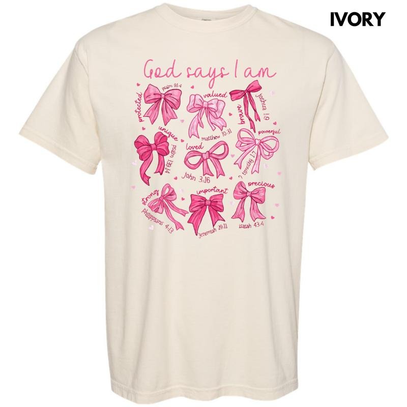 Pink God Says I Am Comfort Colors T-Shirt