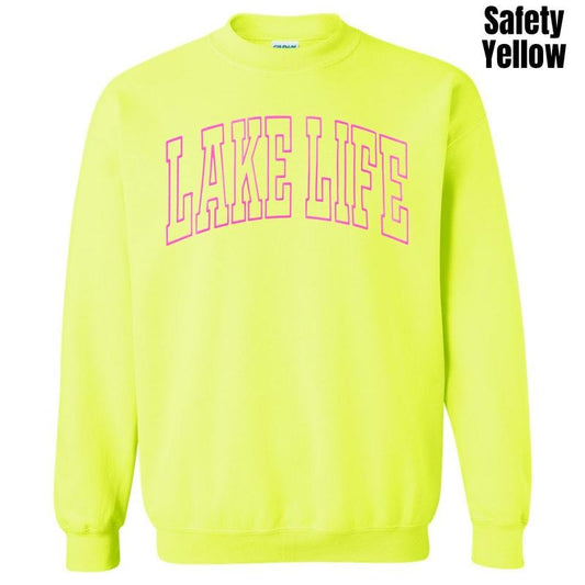 Pink Lake Life Puff Sweatshirt