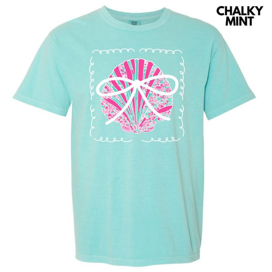 Pink Seashell Coquette Comfort Colors T-Shirt 'NLB'
