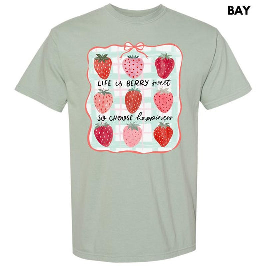 Plaid Straw-Berry Sweet Collage Comfort Colors T-Shirt 'NLB'