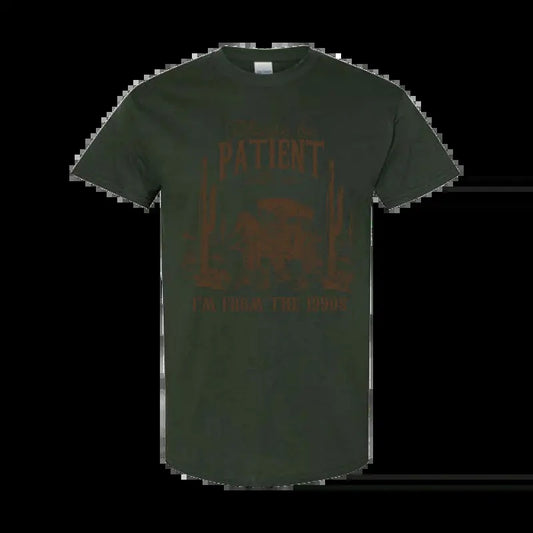 Please Be Patient With Me I'm From The 1900s Shirt, Funny Retro Shirt, 1900s Graphic Tee, Western Graphic Tee, Born In 1900s Birthday Gift, Full Color, Full Size Classic Collar