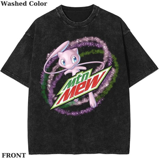 Pokemon Galar Starter T-Shirts, MTN MEW Pokemon T-Shirt, PKM Shirt, Anime Funny Shirt, Vintage Tee Streetwear Shortsleeve Printed Womenswear Top