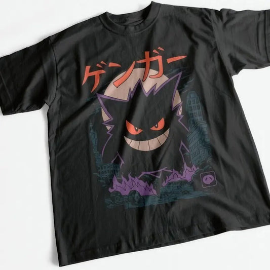 Pokemon Inspired Gengar Retro Gaming Anime T-Shirt Collection Unisex T !