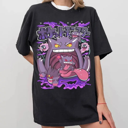 Pokemon Shirt, Gengar Sweatshirt, Monster Ghost Shirt, Kaiju Themed Shirts, Gengar Gift Japanese Anime Shirt, Dark Ghost Kaiju Japanese Style SWEATSHIRTS | Pokemon Sweatshirt, Anime Shirt, Halloween Shirtstyle{n002}2