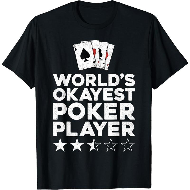 Poker Cards Vintage World'S Okayest Poker Player T-Shirt made in usa