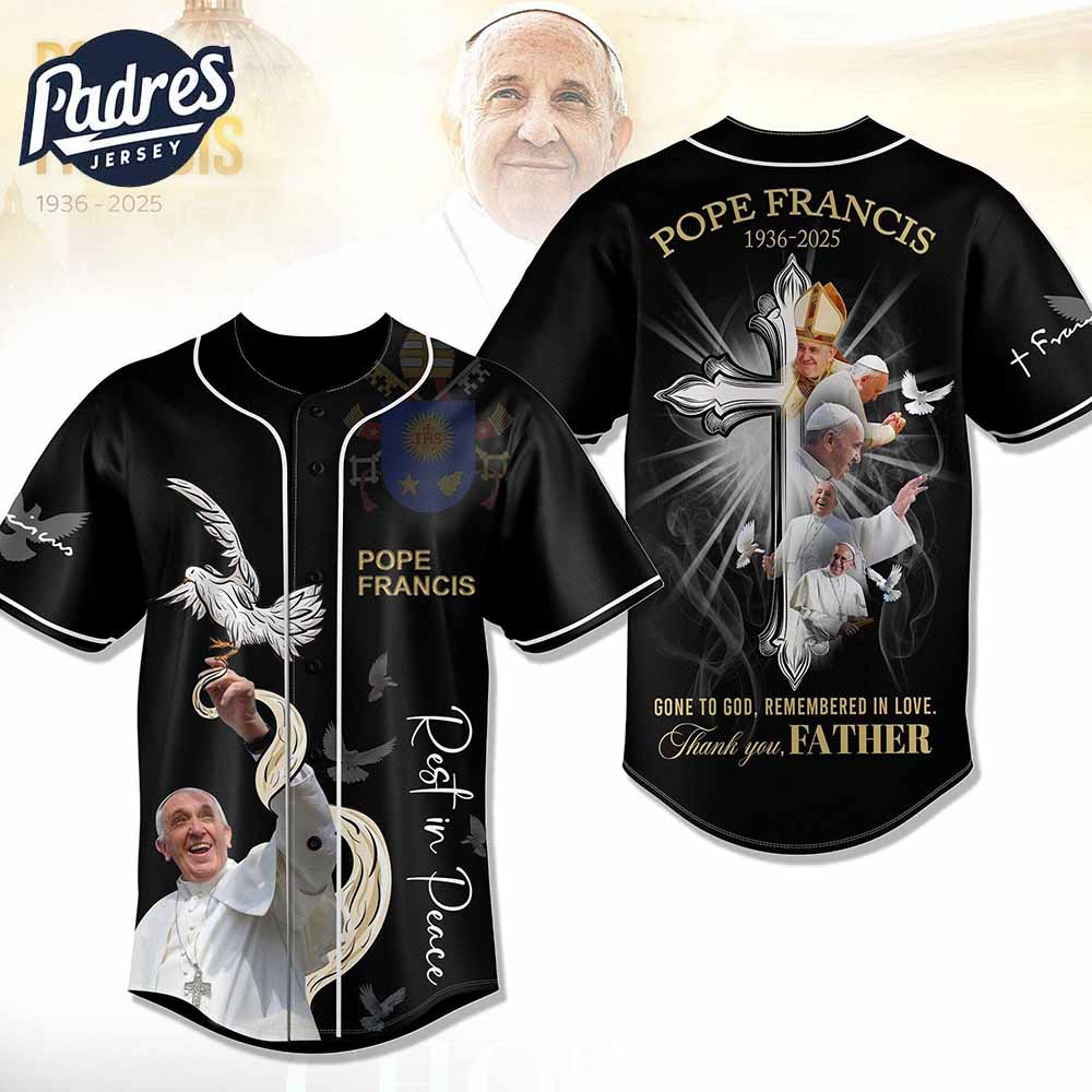 Pope Francis Black Baseball Jersey - Padres Jersey Oasis: Elevate Your Baseball Style Game