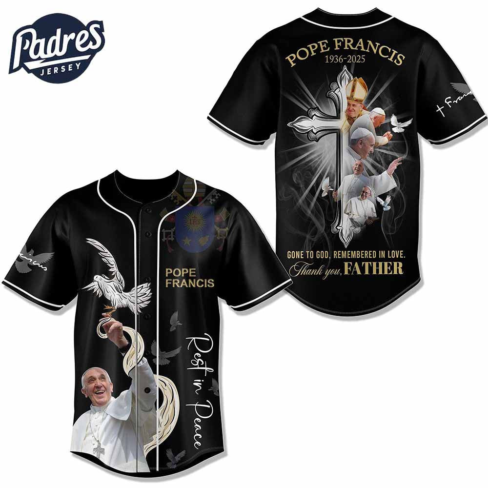 Pope Francis Black Baseball Jersey - Padres Jersey Oasis: Elevate Your Baseball Style Game