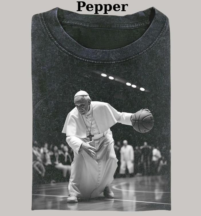 Pope Francis Vintage Shirt, Classic Pope Memorial T-Shirt, Graphic Basketball Tee, Gift Men Women Menswear Top Streetwear Casual