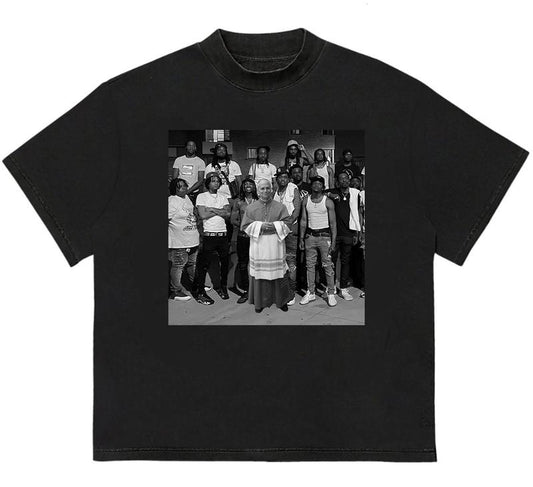 Pope From Oblock T-Shirt Bold Style Retro Design Vintage Tee for Fans Everyday Graphic Tee