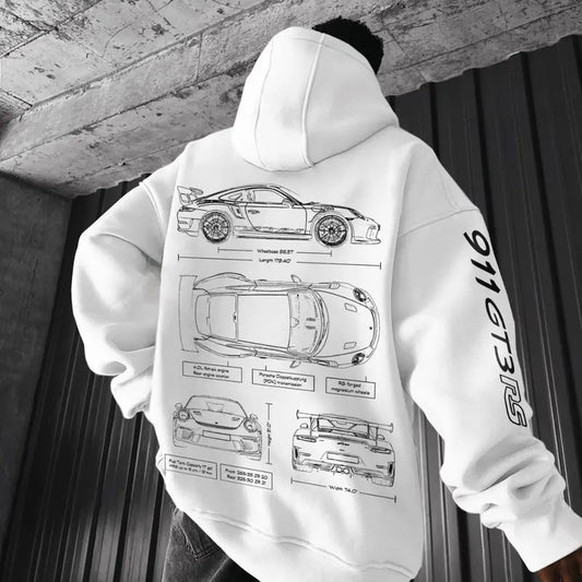 Porsche 911 GT3 RS Hoodie, Unisex, Menswear, Street Racing Shirt, Car Hoodie, Classic Cottonstyle{n002}2