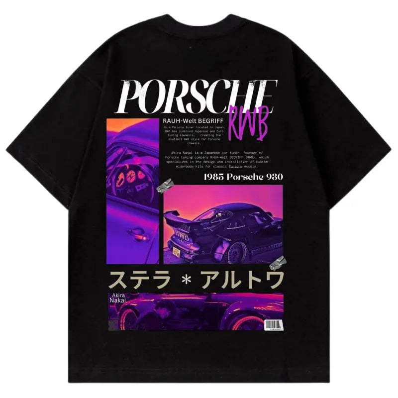 Porsche RWB T-shirt, Hoodie, Sweater, Car Enthusiast Shirt, Car Clothing, 90's Car, Unisex, Vintage car shirt Classic Cotton
