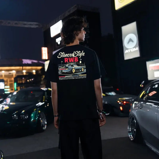 Porsche Stanced Style T-shirt, Hoodie, Sweater, Car Enthusiast Shirt, Car Clothing, Unisex Classic Cotton