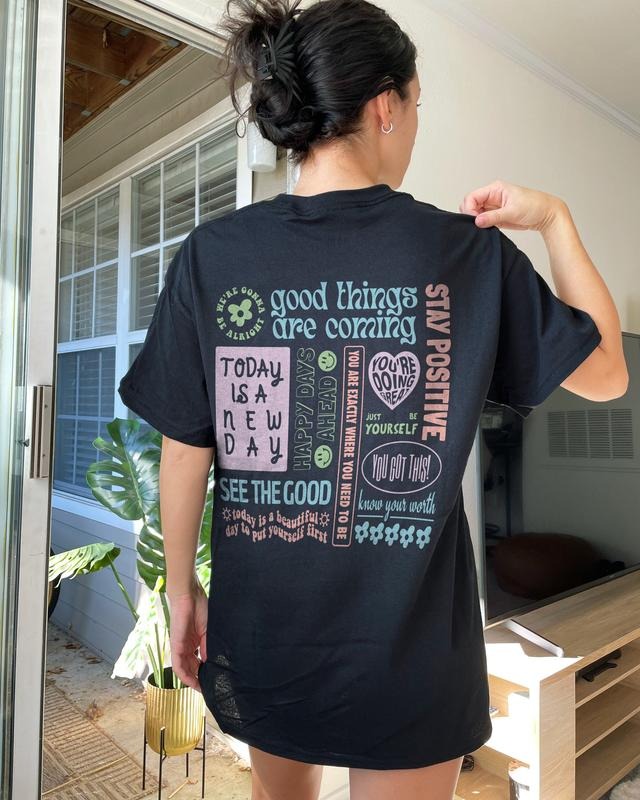 Positive Quotes Aesthetic Clothes Mental Health Shirt Positivity Clothing Kindness Shirt Positive Shirt Mental Health Shirts Trendy Clothes