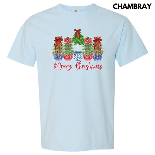 Potted Christmas Trees Comfort Colors T-Shirt 'NLB'