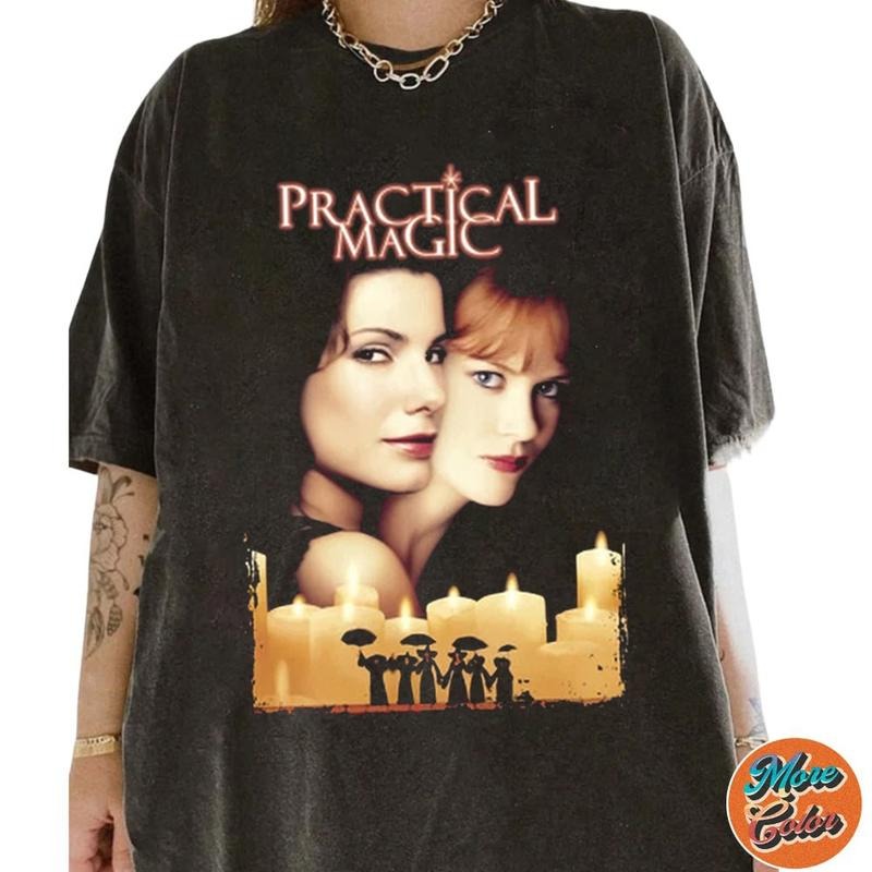Practical Magic Era Shirt Classic Movie Girl Look Shirts, Cotton Unisex T-shirt, Crew Neck, Size S- 3XL, Menswear Top, Womenswear Top Underwear Streetwear