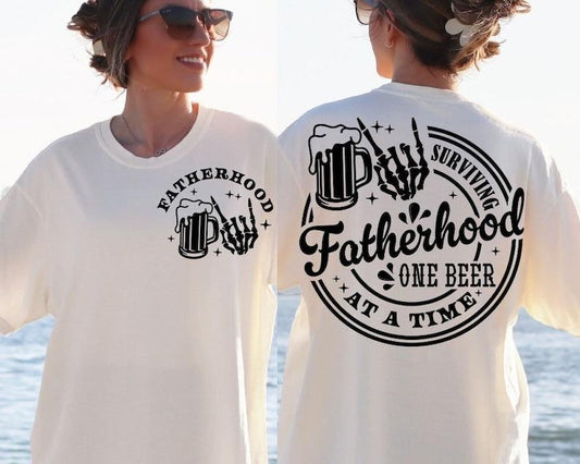 Premium  Surviving fatherhood one beer at a time , Father's Day , Funny Dad , Birthday Dad Shirt