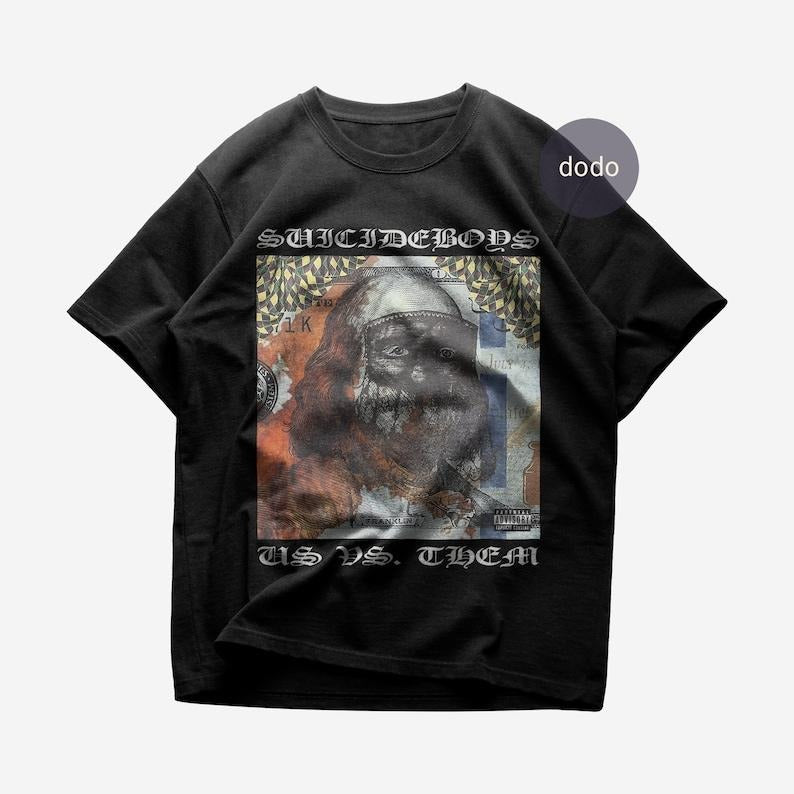 Premium Suicideboys T-Shirt - Us Vs. Them Single T-Shirt - Suicideboys New Single T-Shirt - Unisex Heavy Cotton Teestyle{n002}2