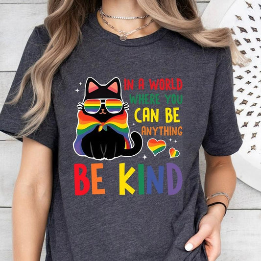 Pride Ally Cat Shirt, Retro Rainbow Colors Cat Ally Shirt, Cat Pride Shirt, Funny Pride Shirt, LGBTQ Shirt, LGBT Gifts, Love Is Love T-Shirt