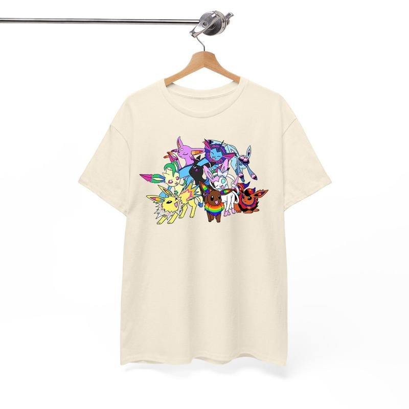 Pride Flag Eeveelutions, Eevee LGBTQ, Happy Pride Month, LGBT Friendly Shirt, LGBTQ+ Support Shirt, Rainbow Shirt,LGBT Pokemon Shirts,Pride Flag Shirtstyle{n002}2